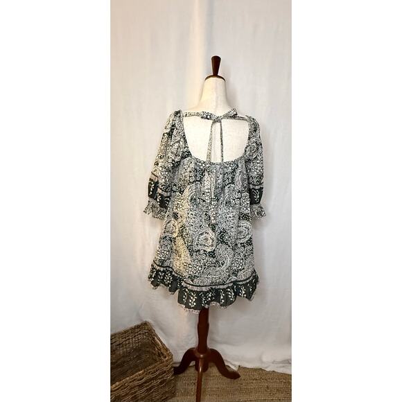 Cleobella Anila Grey Pink and White Bloc Print Mini 
Size XS - Picture 2 of 6